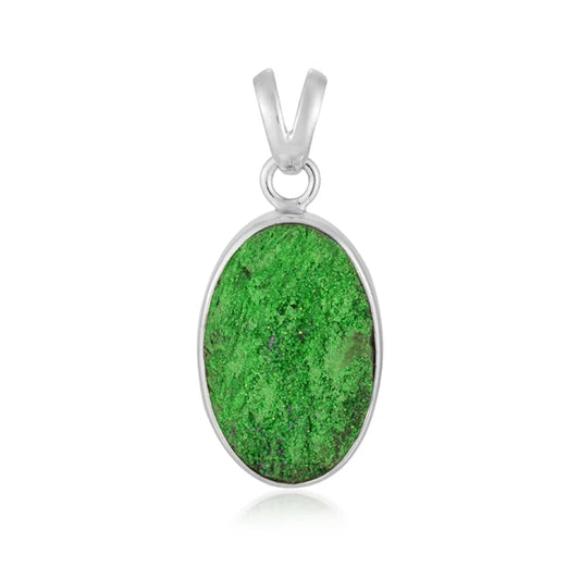 Anhänger Uwarowit, Oval (22 x 15mm), 3,4cm, rhodiniert - MeinSchmuckShop