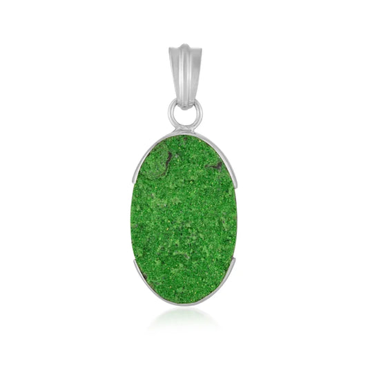 Anhänger Uwarowit, oval (32 x 20mm), 4,4cm, rhodiniert - MeinSchmuckShop