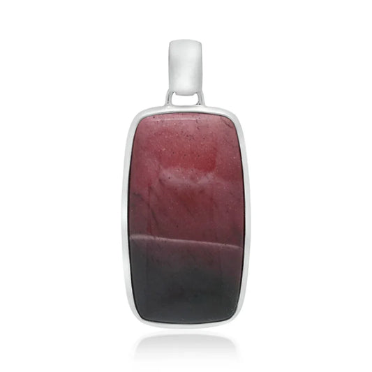 Anhänger Mookait, Rechteck (47 x 14mm), 5,4cm, platiniert - MeinSchmuckShop