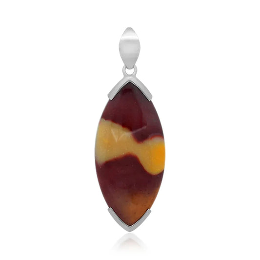 Anhänger Mookait, Marquise (43 x 20mm), 5,7cm, platiniert - MeinSchmuckShop