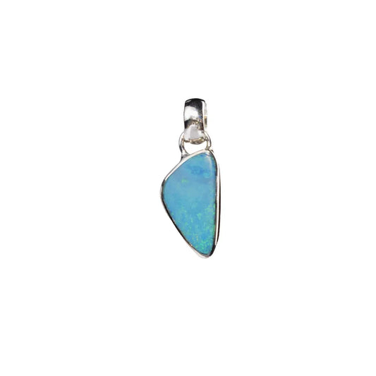 Anhänger Opal-Dublette, 1,2 - 1,4cm, platiniert - MeinSchmuckShop