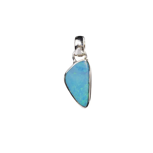 Anhänger Opal-Dublette, 2,0 - 2,2cm, platiniert - MeinSchmuckShop