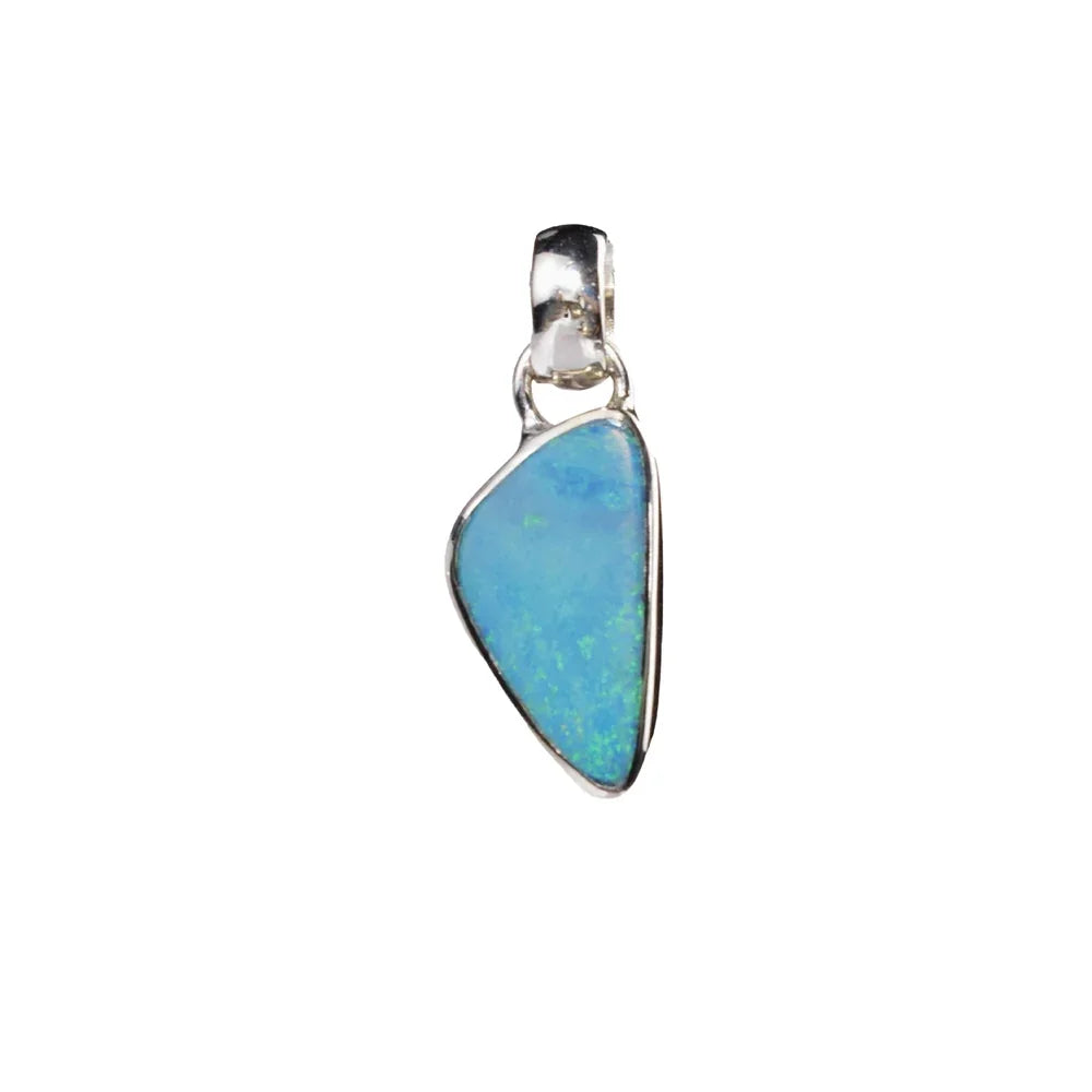 Anhänger Opal-Dublette, 2,2 - 2,5cm, platiniert - MeinSchmuckShop