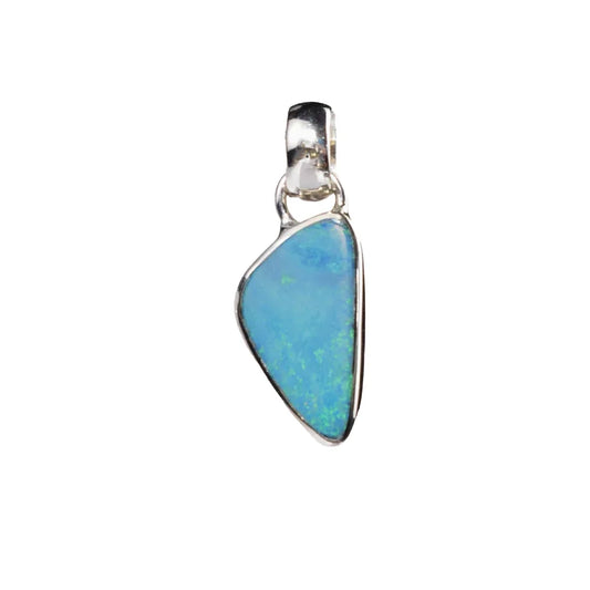 Anhänger Opal-Dublette, 2,4 - 2,7cm, platiniert - MeinSchmuckShop