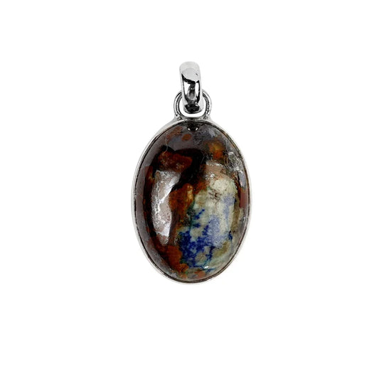 Anhänger Zarinit Oval (25 x 18mm), 3,4cm, platiniert - MeinSchmuckShop