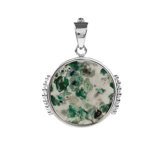 Anhänger Gem Silica rund (24mm), 3,6cm, platiniert - MeinSchmuckShop