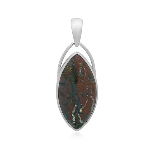 Anhänger Zarinit Marquise (36 x 18mm), 5,0cm, platiniert - MeinSchmuckShop