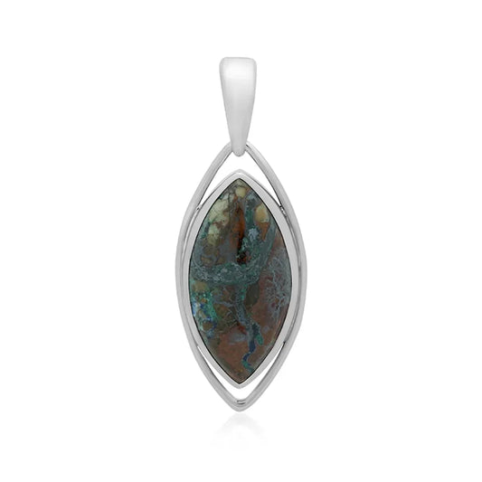 Anhänger Zarinit Marquise (30 x 15mm), 5,0cm, platiniert - MeinSchmuckShop