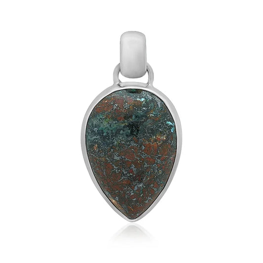 Anhänger Zarinit, Tropfen (25 x 18mm), 3,5 cm, platiniert - MeinSchmuckShop