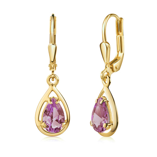 Ohrhänger mit Amethyst - Gold 333/000