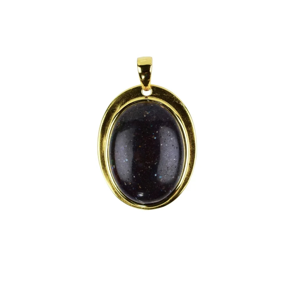 Anhänger Opal (Hondurasopal), 3,0cm, vergoldet - MeinSchmuckShop