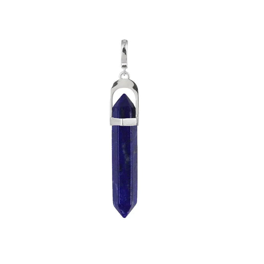 Anhänger Lapis Lazuli Stift, 5,4cm, rhodiniert, Vario-Clip - MeinSchmuckShop