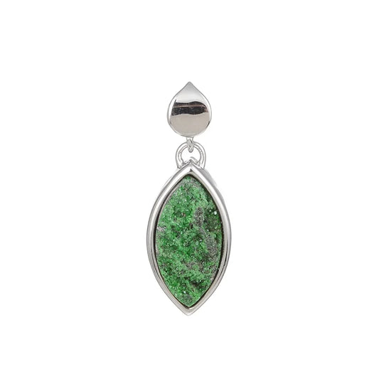 Anhänger Uwarowit, Marquise (12 x 6mm), 2,1cm, rhodiniert - MeinSchmuckShop