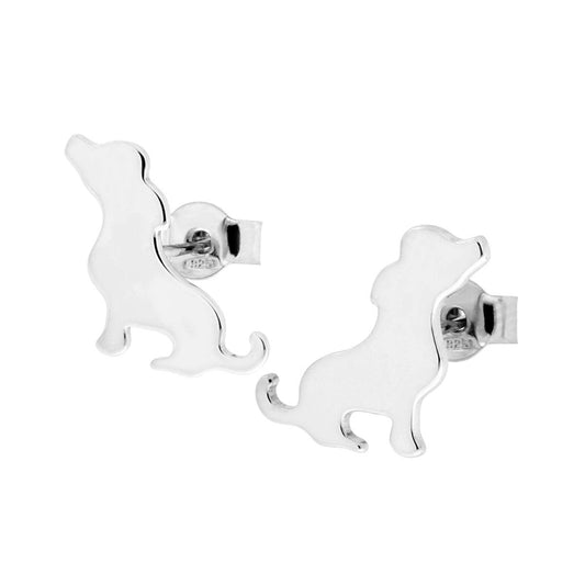 Ohrringe Cane schlicht in Silber 925 Rhodium-Galvanik - MeinSchmuckShop