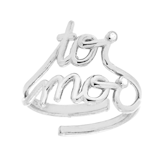 Filigranring Liebe Toi Moi mit weißen Cubic Zirconia aus 925er Silber rhodiniert - MeinSchmuckShop