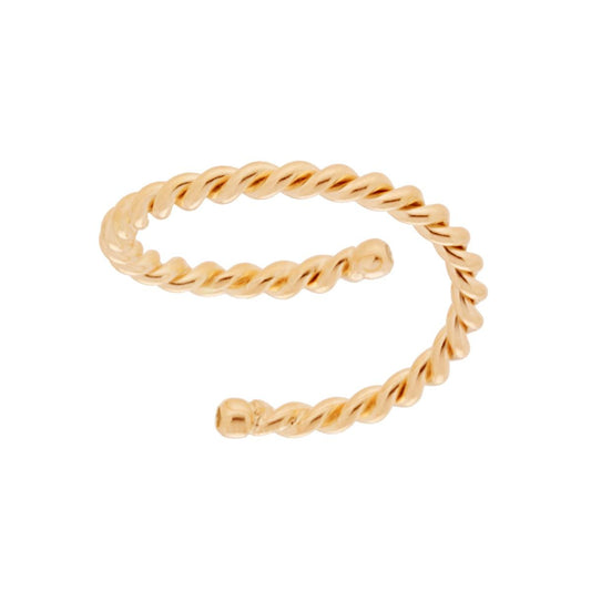 Ring Contrarie Filo Torchon in 925er Silber, galvanisch vergoldet - MeinSchmuckShop