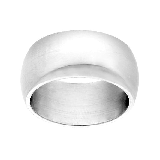 Ring Fede Klassisch Bombiert Glänzend mm 9,1 in Silber 925 Rhodium-Beschichtung - MeinSchmuckShop