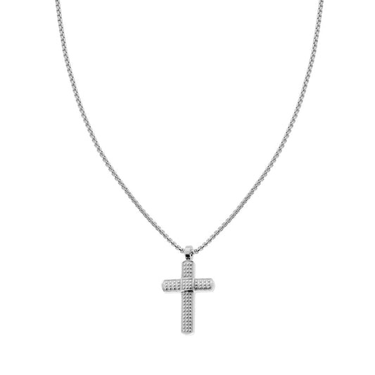 Venezianerkette mit Kreuz aus Stahl - MeinSchmuckShop