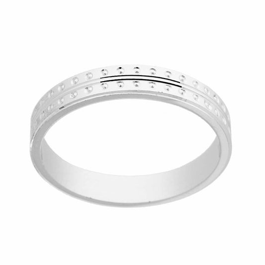 Diamantierter Herrenbandring aus 925er Silber, rhodiniert. - MeinSchmuckShop