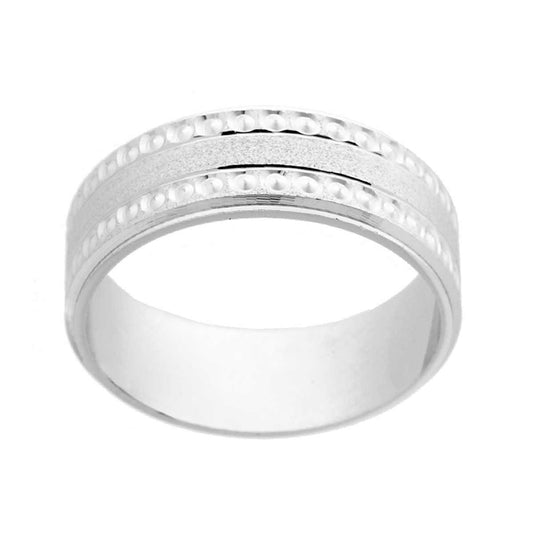 Diamantierter Damenring aus 925er Silber, rhodiniert - MeinSchmuckShop