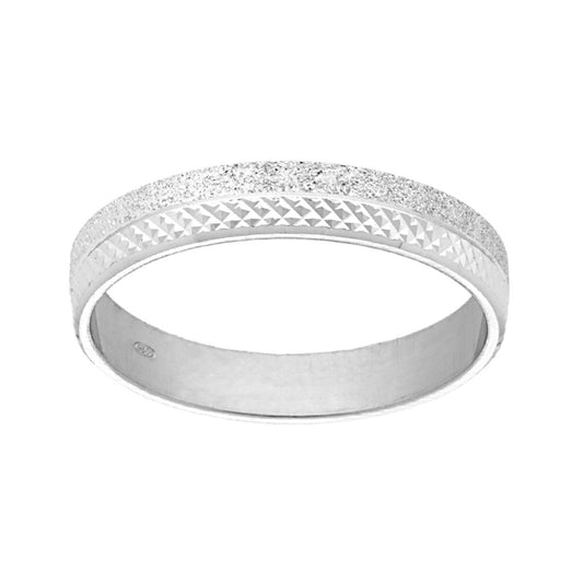Verlobungsring für ihn und sie, diamantiert, aus 925er Silber, rhodiniert - MeinSchmuckShop