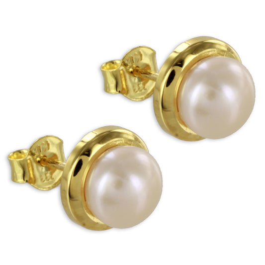 Ohrstecker mit SWZP 6mm - Gold 333/000