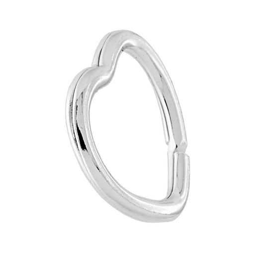 Halbfertiges Brise-Herz für Schlüsselanhänger 30 mm Silber 925 - MeinSchmuckShop