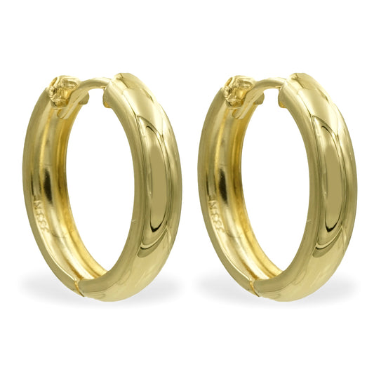 Klappcreolen 15/3mm glanz Gold 333/000