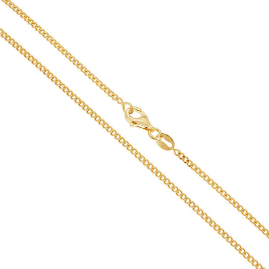 Kette Grumetta diamantata 050 Querschnitt mm 1,8 Länge 40 cm aus Silber 925 galvanisch Gold - MeinSchmuckShop