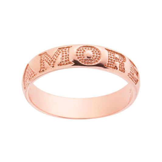 Glaube-Ring mit der Aufschrift Liebe, aus Silber 925, roségold galvanisiert. - MeinSchmuckShop
