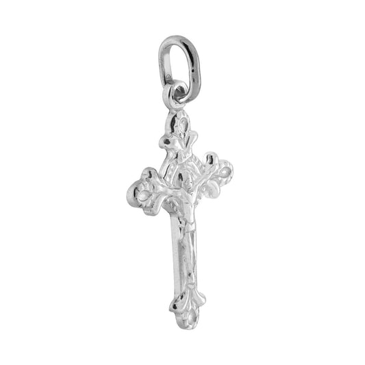 Anhänger Lateinisches Kreuz mit Christus, Silber 925, galvanisch rhodiniert - MeinSchmuckShop