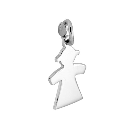 Mädchenanhänger, schlicht, 15 mm, aus Silber 925, rhodiumbeschichtet. - MeinSchmuckShop
