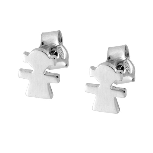 Ohrringe für Mädchen, schlicht, 9 mm, Silber 925, rhodiniert (galvanisch) - MeinSchmuckShop