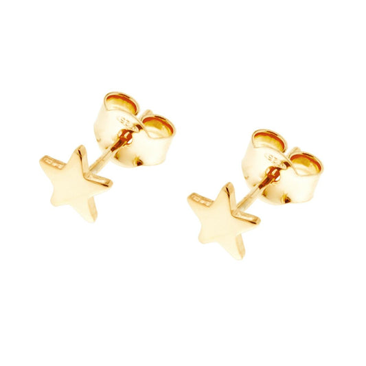 Ohrringe Stella glatt mm 6,7 in Silber 925 Goldgalvanik - MeinSchmuckShop