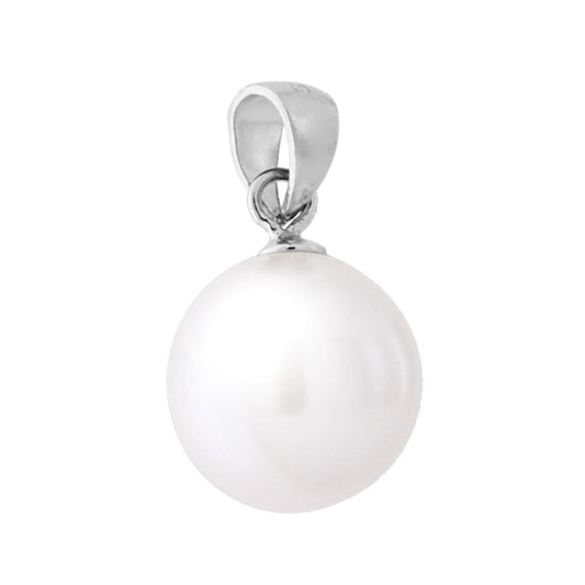 Anhänger Perlato-Glas-Perle, mm 12, Silber 925, rhodiniert - MeinSchmuckShop