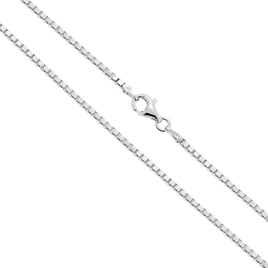 Venezianische Diamantkette 035, Querschnitt 1,7 mm, Länge 60 cm, in Silber 925 galvanisch rhodiniert. - MeinSchmuckShop