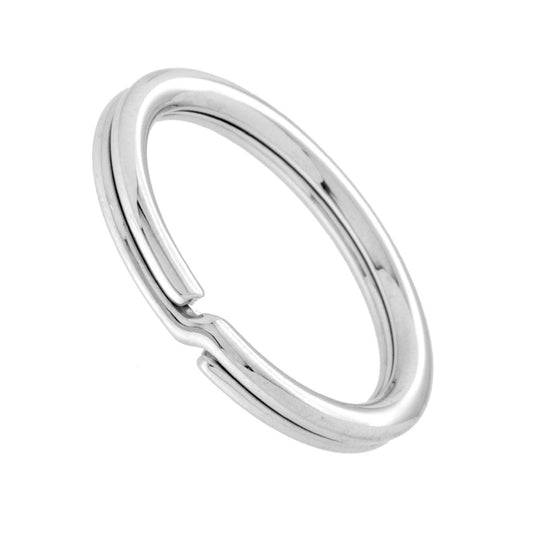 Halbfertiges Brise-Ring für Schlüsselanhäger 27 mm in 925er Silber rhodiniert - MeinSchmuckShop