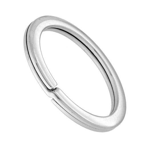 Halbfabrikat Brise-Ring für Schlüsselanhänger Ø 30 mm aus 925er Silber, rhodiniert galvanisch - MeinSchmuckShop