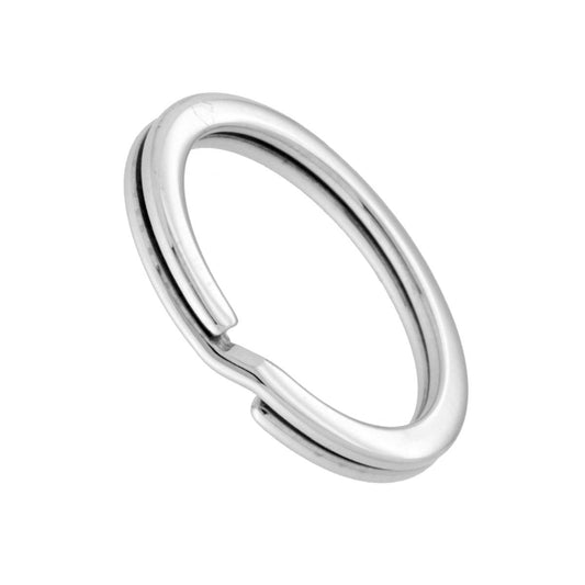 Halbfertiges Brise-Ring für Schlüsselanhänger Ø24 mm in Silber 925 Galvanik Rhodium - MeinSchmuckShop