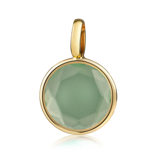 Anhänger mit Kristall grün Ø 8mm Gold 333/000 - MeinSchmuckShop