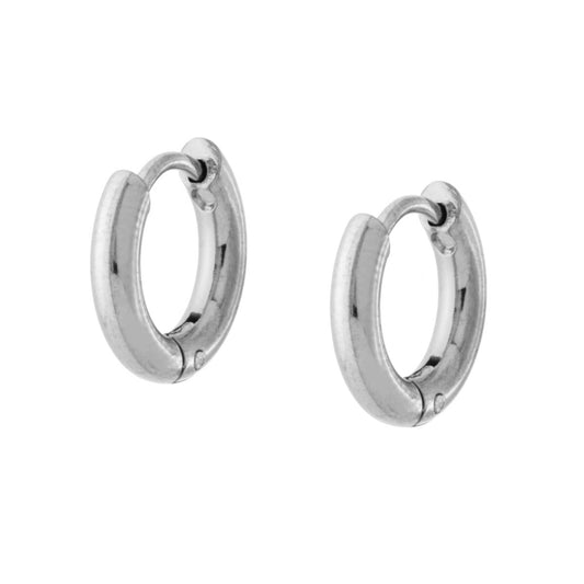 Ohrstecker Kreis-Schnappverschluss, 13 mm, aus Stahl - MeinSchmuckShop