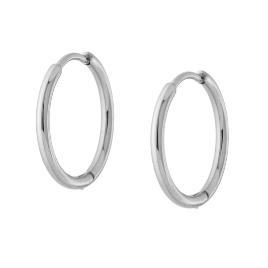 Ohrringe – Ring mit Schnappverschluss – Ø 17 mm – Edelstahl - MeinSchmuckShop