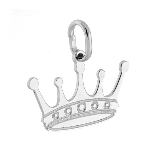 Anhänger in Kronenform aus 925er Silber, galvanisch rhodiniert. - MeinSchmuckShop