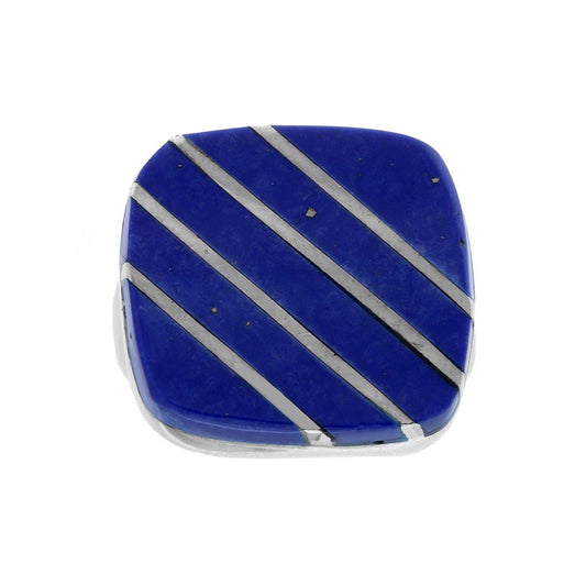 Ethnischer thailändischer Ring mit natürlichen Lapislazuli-Steinen aus 925er Silber - MeinSchmuckShop