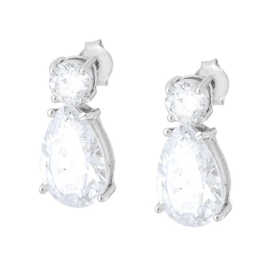 Ohrstecker Punto Luce Tropfen Kubisches Zirkonoxid Weiß in Silber 925 rhodiniert - MeinSchmuckShop