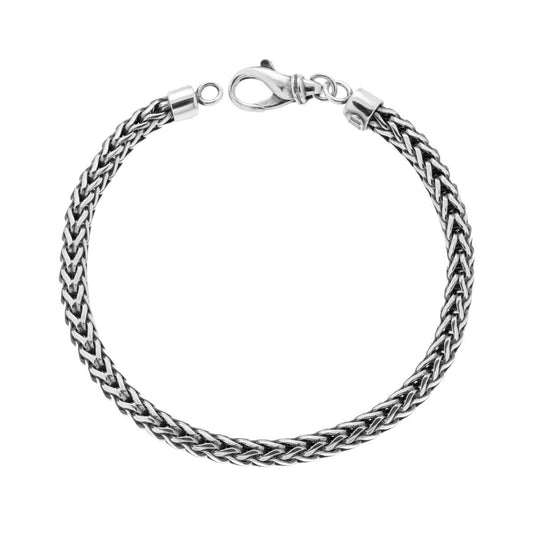 Herrenarmband Kette Franco Rund aus Silber 925 Rhodium-Galvanik - MeinSchmuckShop