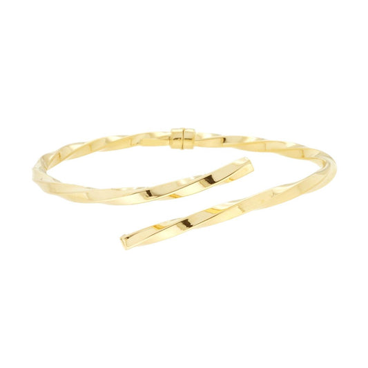 Hartes Armband mit quadratischem Torchon-Querschnitt aus Silber 925, Goldgalvanik - MeinSchmuckShop
