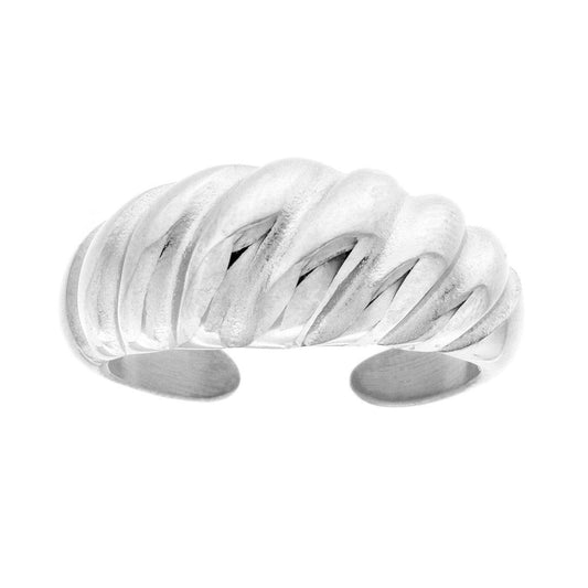 Ring mit breitem geflochtenem Band aus Stahl - MeinSchmuckShop