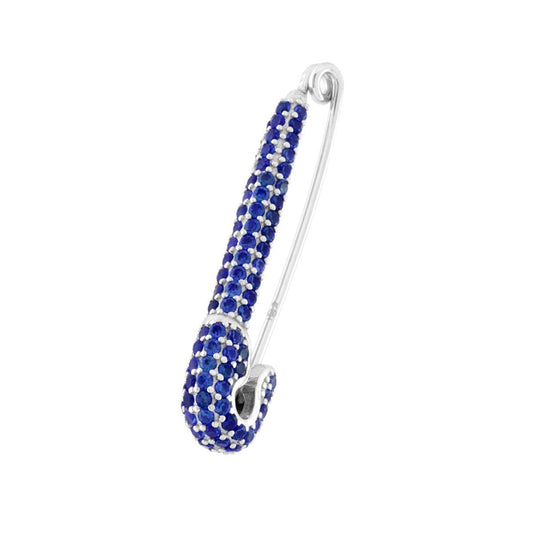 Spange Balia mit Cubic Zirconia Blau Saphir aus 925er Silber rhodiniert - MeinSchmuckShop