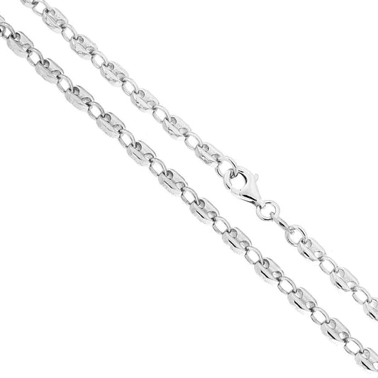 Meereskette Durchmesser 4,2 mm, Länge 50 cm, in Silber 925, rhodiniert galvanisch - MeinSchmuckShop
